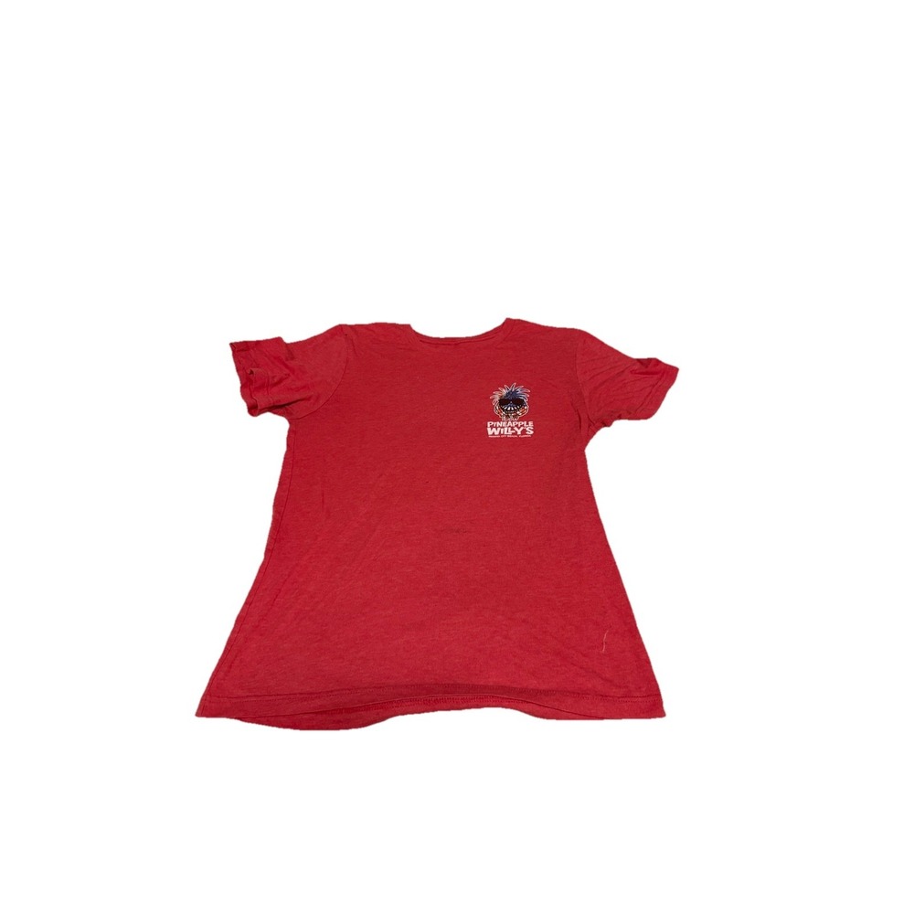 Comfort Colors T-Shirt M Unisex Coral Double Sided "Pineapple Willy's" Short Slv